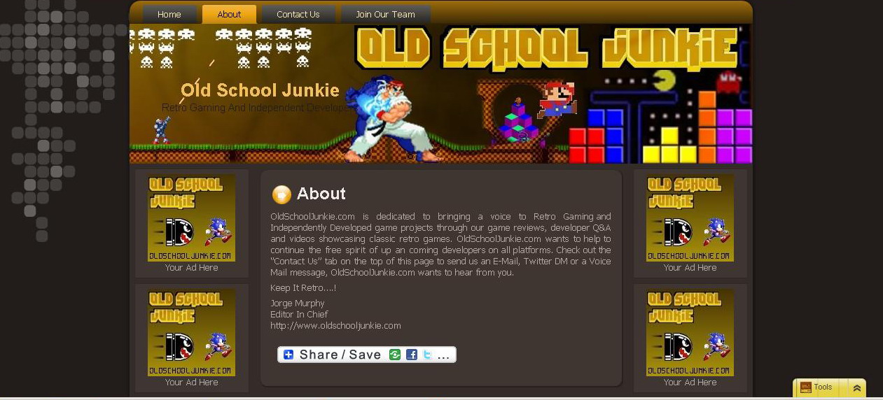 Retrogaming Site Review: OldSchoolJunkie.com